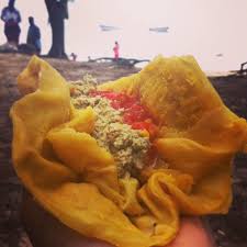 Dhall Puri Mauritian Street Food At Ile Aux Cerf Island Mauritius Food Food Street Food