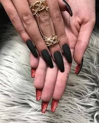 Acrylic Summer Long Black Coffin Nails 8 Black Matte Coffin Nails 11 Matte Coffin Nails You Need To Try This Summer Mattenails Coffin Coffin Nails Matte Coffin Nails Designs Black Coffin Nails