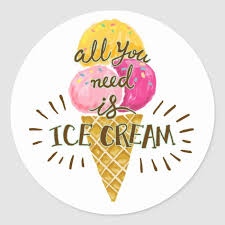 Gold and pink ice cream. All You Need Is Ice Cream Summer Sticker Summer Time Summer Quote Affiliate Ice Cream Quotes Ice Cream Logo Ice Cream Art