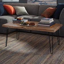 Rustic wood coffee table rectangular coffee table with storage shelf durable 31 $60.99. Alaterre Furniture 48 Hairpin Natural Brown Live Edge Large Coffee Table Metal And Wood Coffee Table Coffee Table Rectangle Hairpin Coffee Table