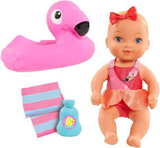 No it doesn't your given baby alive food when you buy it if you give baby born food to baby alive it will clog the working system up. Amazon Com Waterbabies Doll Bathtime Fun Flamingo Water Filled Baby Doll Toys Games Baby Alive Dolls Bath Time Fun Baby Dolls