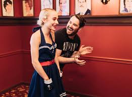 She moved to new york city when she was eleven years old to pursue a career as an actress. See Sophia Anne Caruso Celebrate Her Sardi S Caricature With The Beetlejuice Family Broadway Buzz Broadway Com