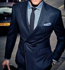 Pinstripe suits & striped suits. The Drop Bespoke Suits Made For You Navy Blue Pin Striped Double Breasted Suit