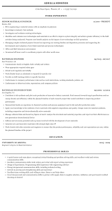 When writing your software engineer cv, focus on your experience working with software and your technical skills in programming and design. Materials Engineer Resume Sample Mintresume