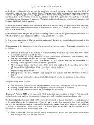 It is through the regular renegotiations and endless drafts that my committee instilled in me the responsibility and Qualitative Research Designs Narrative Qualitative Research