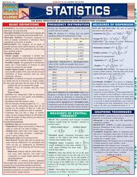 Quickstudy Statistics Laminated Study Guide Math Methods Statistics Math Math