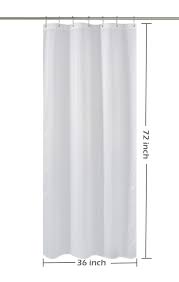 Nandy Home Fabric Shower Curtain Liner White 36 X 72 Inch Bath Stall Size Hotel Quality Mildew Resis Fabric Shower Curtains Grommet Curtains Bathroom Curtains