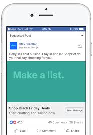 A newer, smarter, easier way to shop meet ebay shopbot, your own shopping expert, right inside facebook messenger. Ebay Shopbot Caroline Johnson Copywriter
