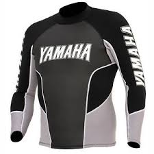 Details About Yamaha Pwc Waverunner Riding Black Grey Pullover Jacket Wet Suit Top Xs X Small