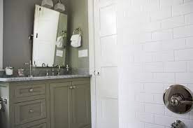 Green Bathroom Cabinets Cottage
