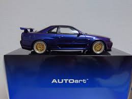 AUTOart 118 Nissan Skyline GT-R (R34) V specifications II BBS LM wheel *  VERSION ( midnight purple Ⅲ)77403 Auto Art : Real Yahoo auction salling