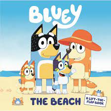 Dad takes bluey, bingo, and mackenzie to the creek after they grow tired of playing at the playground. Bluey The Beach A Lift The Flap Big W