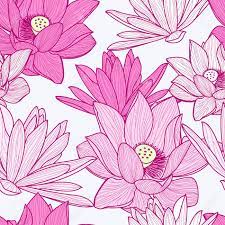 Seamless floral vector images (over 330,000). Vector Seamless Pattern With Beautiful Pink Lotus Flower Floral Royalty Free Cliparts Vectors And Stock Illustration Image 42913010