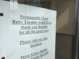 Ruby Tuesday Closes Another 15 Locations