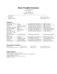 Theatre Resume Rgammon