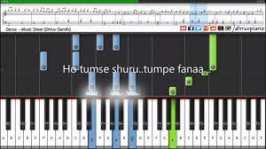 D badle mein main tere a jo khuda khud bhi de bm g jannate sach kahu chhod du. Gerua Dilwale Arijit Singh Srk Piano Tutorial Sheet Music Midi With Lyrics Youtube
