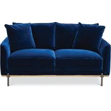 Modern Royal Blue Velvet Loveseat Marseille Blue Velvet Loveseat Modern Blue Sofa Velvet Loveseat