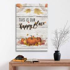 Printable thanksgiving wall art give thanks instant 8 22. Thanksgiving Wall Art This Is Our Happy Place Thanksgiving Canvas Wall Art Christian Wall Art Thanksgiving Gifts Christ Follower Life
