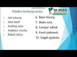 Tembung saroja, yaiku tembung loro seng meh pedhe tegese dirangkep dadi siji. Tembung Saroja Kelas 5 Basa Jawa Youtube