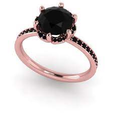 Black Diamond Engagement Ring Custom Rings Black Diamond Rose Gold 4 550 Brl Li Pink Gold Jewelry Black Diamond Ring Engagement Rose Gold Black Diamond