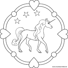 Wir haben die tollsten einhorn ausmalbilder für ein kind. Einhorn Kostenloses Mandala Ausmalbild