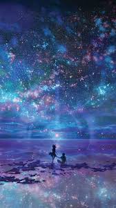 Anime Uiverse Shining Stars Iphone Wallpaper Anime Scenery Fantasy Landscape Scenery