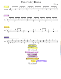 Came To My Rescue Hillsong I Am Playing Very Fast And Loose With This One The Recording Has A Lot Of Brush Work Tha Drum Sheet Music Drum Music Drum Notes