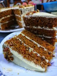 Kek Lobak Merah Bersama Krim Keju Carrot Cake With Cream Cheese Frosting Gee S Cuisine