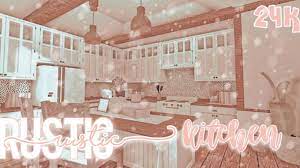 Blush pink room home furnishing ideas living room. Rustic Aesthetic Kitchen Speedbuild Welcome To Bloxburg Youtube