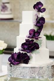 Stunning White Aubergine Wedding Cake Wedding Cake Purple Flowers Purple Wedding Cakes Wedding Decorations Elegant Purple
