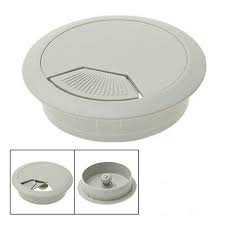 Bsbl New Pc Computer Desk Table Plastic Grommet Cable Tidy Wire Hole Cover Grey White Plastic Grommets Computer Desk Desk Grommet