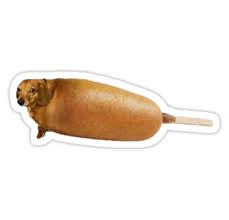 Corn Dog Sticker By Cassafrastea Dog Stickers Corn Dogs Dog Hacks