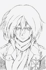 ミカサ アッカーマン attack on titan art anime lineart sketches