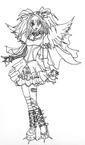 Keep a cat and pumpkin company on a magical night. Gothic Fairy Coloring Pages Printable