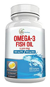 2500mg Omega 3 Fish Oil High In Epa Dha 860mg650mg 180 Burpless And Lemon Flavored Softgels By Vitanutritions Fish Oils Supplements Fish Oil Heart Nutrition