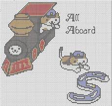 Making patterns is half the fun of cross stitch, so you're onto a good start. Conductor Whiskers All Aboard Train Neko Atsume Cross Stitch Pattern Easy Tiny Patterns Tiny Cross Stitch Cross Stitch Cross Stitch Embroidery
