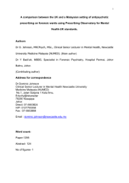 Mubbashar 1997 stress and psychiatric disorder in rural punjab. Authors Malaysian Journal Of Psychiatry