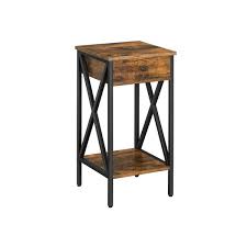Two full sized drawers provide ample room for all your bedside necessities and the open shelf is perfect for. Black Tall Side Table With Drawer