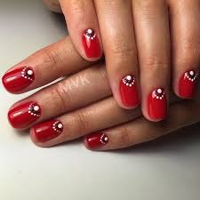 Red and white lines and geometric. Beautiful Red Nails With Polka Dots Miladies Net