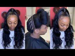 This pretty hairstyle works for practically any occasion. Half Up Half Down Quick Weave Youtube
