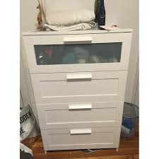 Nice tv stand with frosted glass shelves $20. Ikea Brimnes 4 Drawer Dresser In White Frosted Glass Aptdeco