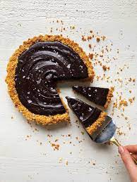 Salted Chocolate Tart With Matzo Hazelnut Crust By Saratane Quick Easy Recipe The Feedfeed Recipe Chocolate Tart Salted Chocolate Salty Sweet Desserts