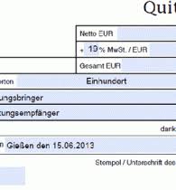 Vordrucke für die steuererklärung finden sie hier! Einfache Quittungs Vorlage Vordruck Kostenlos