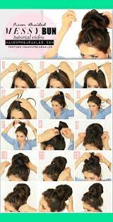 5 Minute Messy Bun With Crown Braid Tutorial Video Cute Hairstyles For Medium Long Hair Tina Makeupwearabl Hair Styles Long Hair Styles Hair Bun Tutorial
