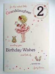 Happy birthday dear granddaughter!! pamper your granddaughter with love and do everything in your power to make this day truly unforgettable for her and for the whole family. Granddaughter 2 Today 2nd Girl Dancing Design Happy Birthday Card Lovely Verse Happy Birthday Cards Birthday Wishes Birthday Cards