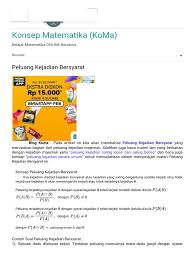 Soal dan pembahasan peluang kejadian bersyarat. Peluang Kejadian Bersyarat Konsep Matematika Koma Pdf