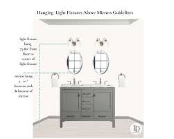 Depending on the thickness of your countertop, it can reach to heights of 36 or more. Guide To Hanging Bathroom Vanity Lighting And Mirrors Liven Design