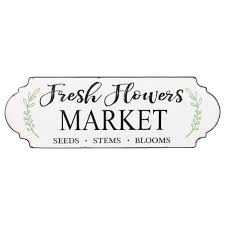 7 day freshness guarantee · easy mobile checkout Farmers Market Metal Hand Painted Fresh Flowers Wall Sign Overstock 27358387