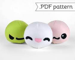 Mochi Rice Dumpling Plush With Animal Variations Pdf Sewing Pattern Fox Panda Alpaca Kitty Bunny Handmade Dolls Tutorial Crafts Basic Sewing Kit