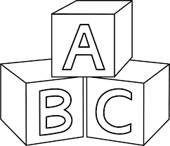 Abc Letters Clipart Black And White Abc Blocks Design Abc Blocks Abc Coloring Pages Alphabet Coloring Pages